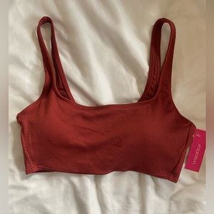 Target Rib Knit Bikini Top, Size Large